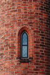 small window in a gothic church 