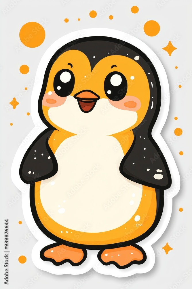 Wall mural cute cartoon penguin sticker