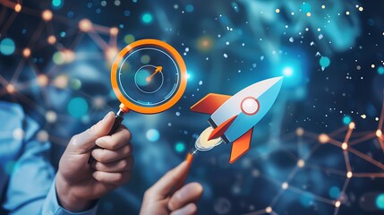 Startup Business and Investment Concept: Businessman Analyzing Market Trends and Financial Opportunities