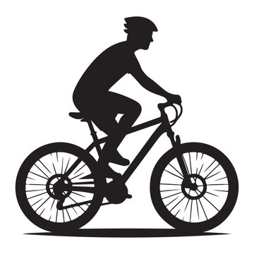 recommend clip art: Vector bicyclist or cycling silhouettes vector illustration