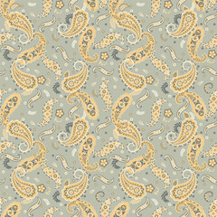 Stylish floral seamless paisley pattern. High-quality vector design