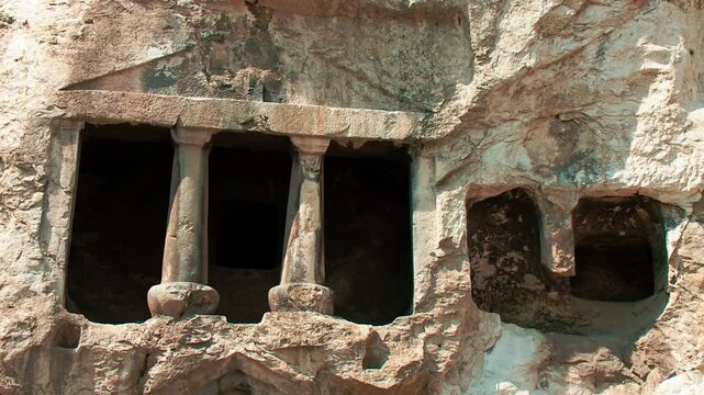 Rock Tomb details, Iskilip Corum Turkey