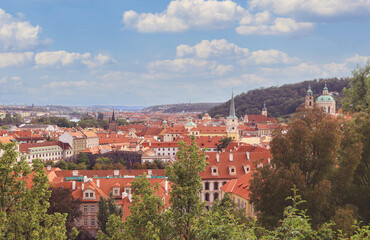 Fototapeta premium European city in summer. Prague landscape in summer.