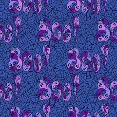 Halloween ghost seamless cartoon pattern for wrapping paper and fabrics