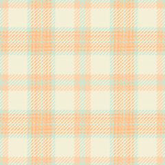 Hanukkah background seamless textile, colorful pattern check plaid. Wedding tartan vector texture fabric in orange and beige colors.