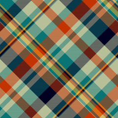 Textile pattern check of texture vector fabric with a seamless plaid background tartan.