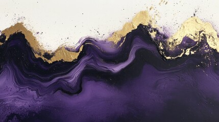 Abstract Mountain Range Painting