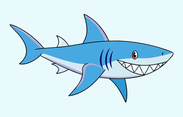 Toothy shark stock illustration