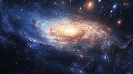 Obraz premium Spiral Galaxy in Deep Space