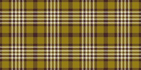 Tough vector texture pattern, africa textile seamless check. Fire plaid fabric background tartan in yellow and dark colors.