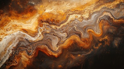 Obraz premium Abstract Swirling Patterns in Earthy Tones