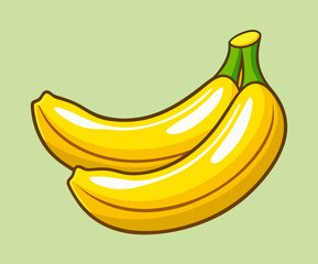 Two banana fruits stock illustration