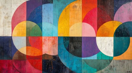 Fototapeta premium Abstract Colorful Geometric Art