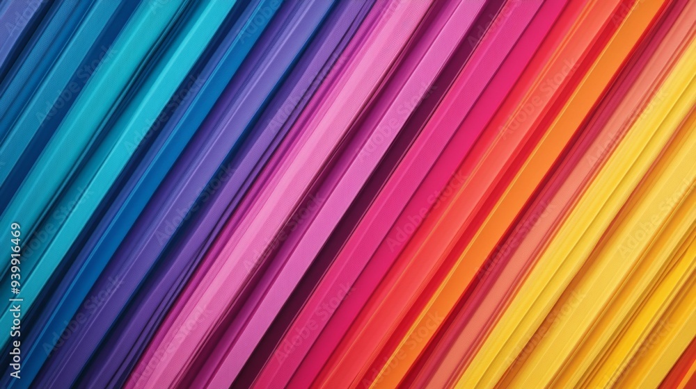 Poster Colorful Diagonal Stripes Background