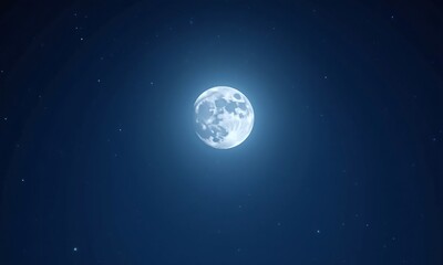 Fototapeta premium Moon in sky at night background asset game 2d futuristic 