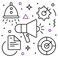 Digital marketing concept vector illustration of marketing concept