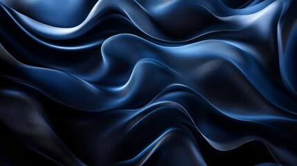 Obraz premium Abstract Blue Silk Waves