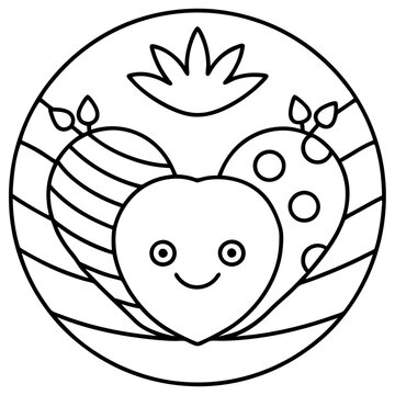 recommend clip art: Healthy lifestyle line art pattern