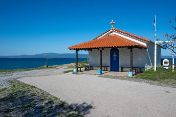 Kassandra coastline near near village of Xina, Chalkidiki, Greece