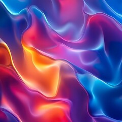 Obraz premium Dynamic Fluid Designs and Vivid Colors in a Geometric Abstract Background
