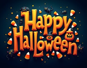 halloween text design 