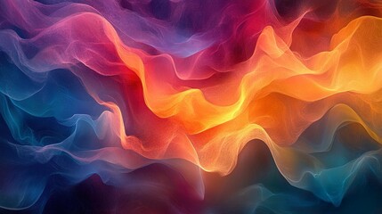 Obraz premium Featuring bright colors and fluid geometric designs for modern artistic abstract background