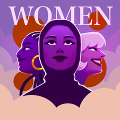 A captivating original illustration for Women's Day with gorgeous colors and an empowering message. For art lovers!
