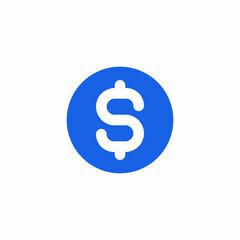 dollar money currency icon vector