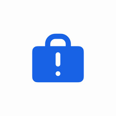 baggage luggage exclamation mark icon