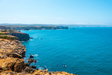 Praia do Bordeira, Portugal, in summer