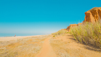 Praia da Falesia, Portugal, in summer