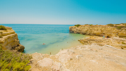 Beautiful Algarve coast, Portugal, in summer