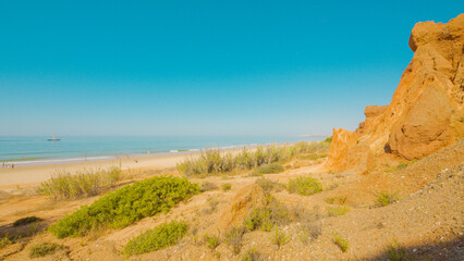 Praia da Falesia, Portugal, in summer