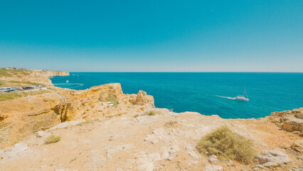 Coast at Praia do Amado, Portugal, in summer