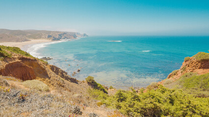 Coast at Praia do Amado, Portugal, in summer