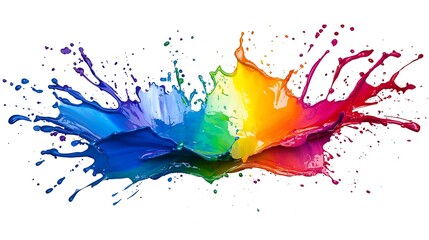 Colorful paint splash. Isolated design element on the white background