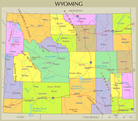 Map of Wyoming, United States