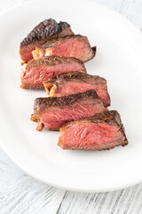 Sliced strip steak