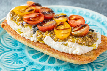 Burrata tomato bruschetta