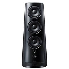 Black Tower Speaker with Three Speakers.