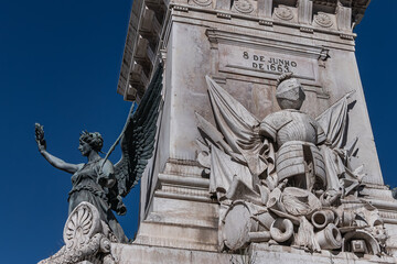 Monument to Restorers (Monumento aos Restauradores) located in Restauradores Square. Monument...