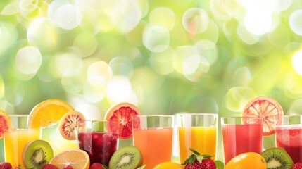 Fototapeta premium Refreshing Summer Fruit Juices