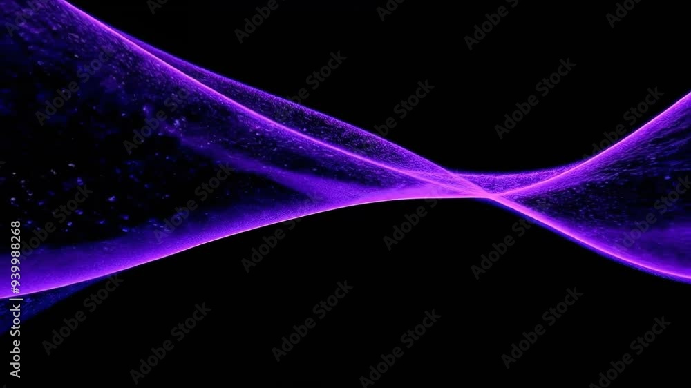 Poster mesmerizing purple waves intertwining in a cosmic dance under a starry black sky, creating a captiva
