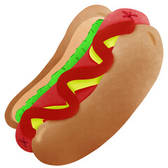 hot dog with ketchup