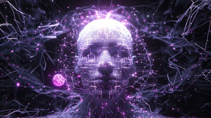 illustration of a humanoid face