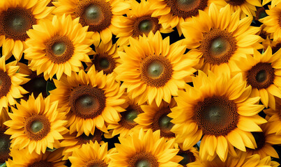 Beautiful Field of Sunflowers in Full Bloom