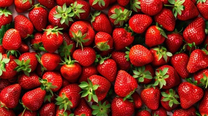 Fresh Red Strawberries Close-Up