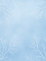 Frosty patterns dancing across a watercolor blue sky showcasing the beauty of winter's chill