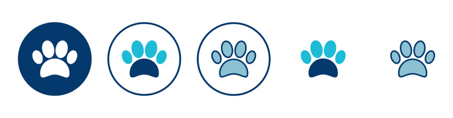 Paw icon vector isolated on white background. Paw Print icon