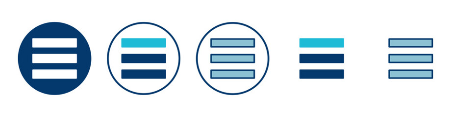 Menu Icon vector isolated on white background. web menu icon